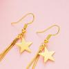Elegant Gold Star Tassel Earrings: Vietnamese Simplicity Meets Korean Style