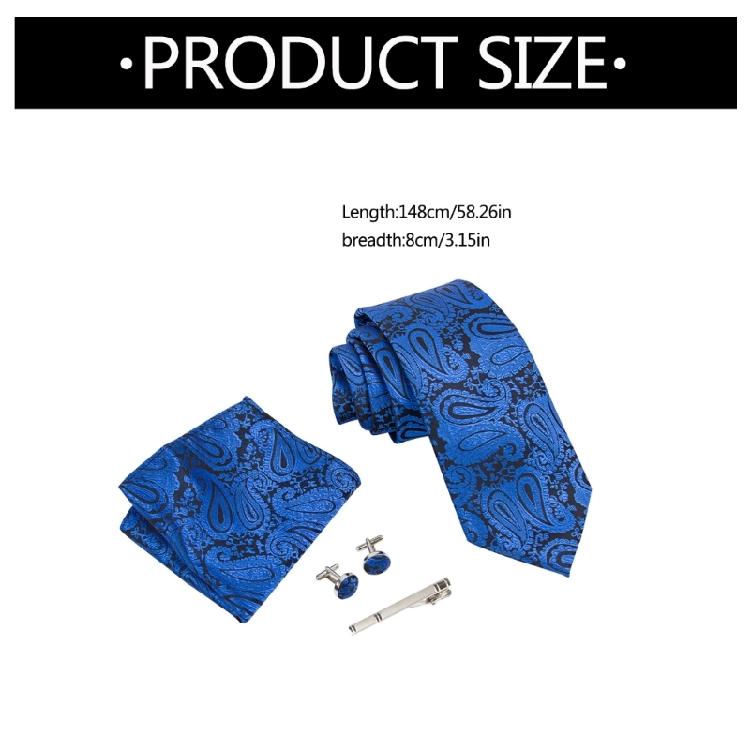 5IN1 Tie Set Formal Office Meeting Attire Neckwear Cufflinks Wedding Accessories