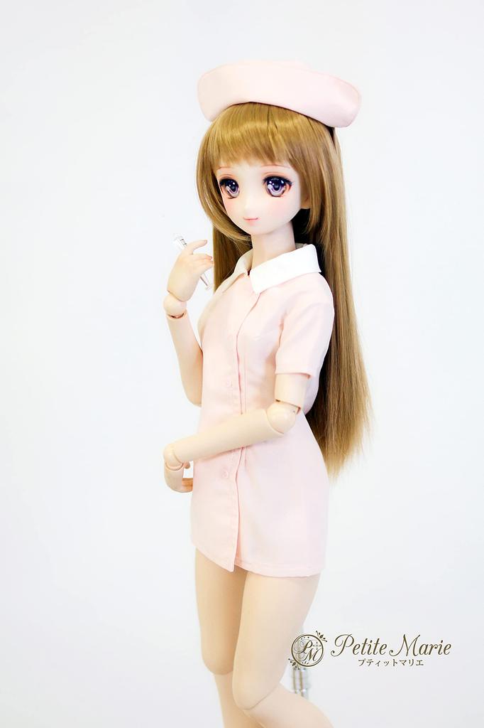 DD SD Compatible Nurse White White 60cm BJD Doll Clothes not included in the set [Petite Marie] 1/3 Dress, Angel, Pink, Collar, Doll, [Petite Marie]