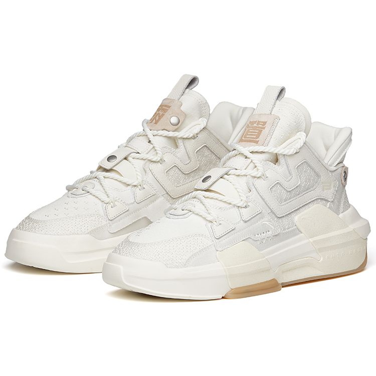 Anta Dominator Non-Slip Durable Low-Top Skate Shoes Men Sneakers White 112138082S-1