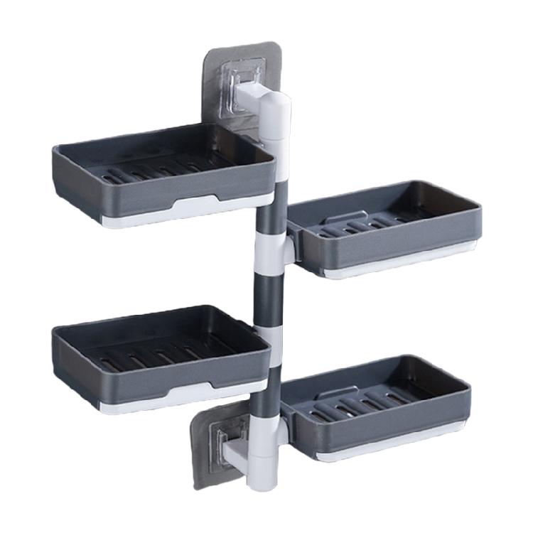 Durable Rotatable Soap Storage Box Multilayer Soap Holder Household Easy to Use