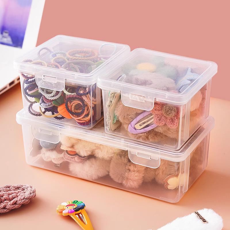 Transparent Jewelry Box for Kids' Hair Accessories: Hair Ties, Clips, Pins, Headbands, and Ornaments.