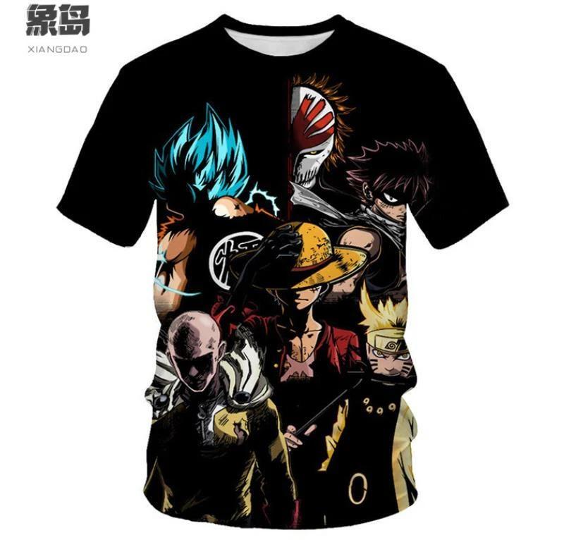 One Piece Dragonball Z Cosplay Anime Manga T-Shirt Tee Undershirt 2XL