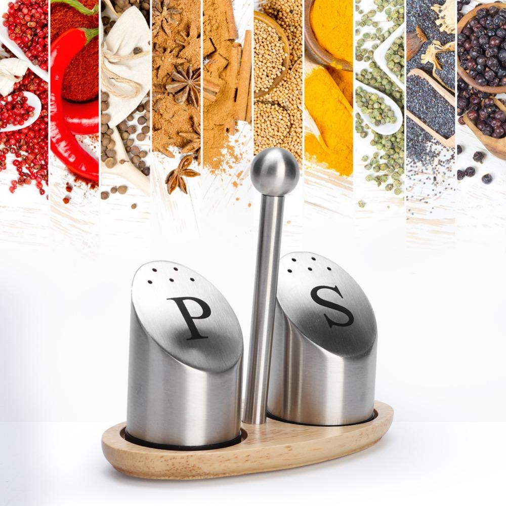 Stainless Steel Seasoning Bottle Small-Hole Lid Spice Container Easy Spice Jar Set  Countertop