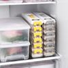 Dumplings Box Saver Containers for Refrigerator Stackable Freezer Fridge Organizer with Timing Kitchen Preservation Box