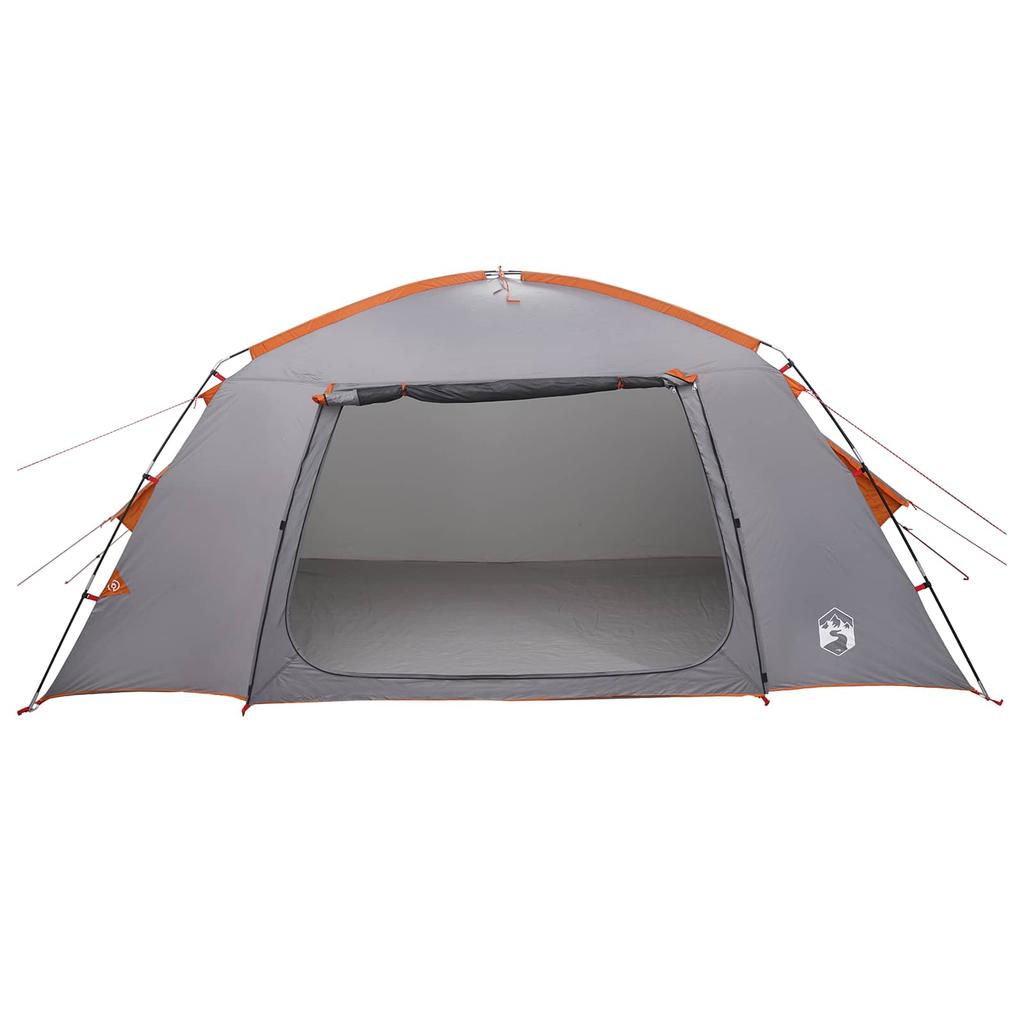 Cabin Tent Gray and Orange 400 x 210 x 180 cm Polyester
