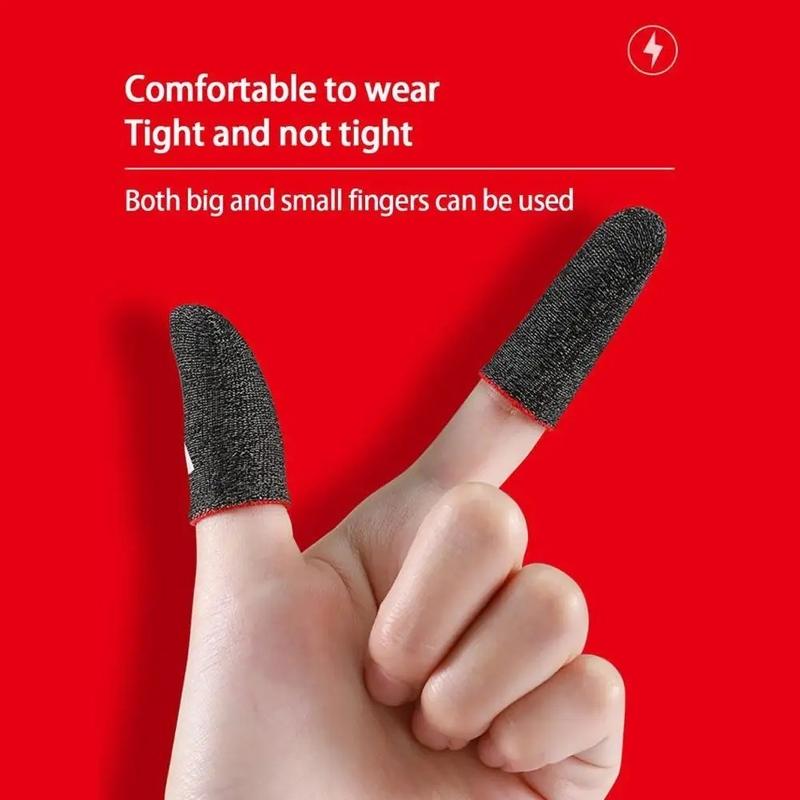 5 Pairs Mobile Game Fingertip Gloves Sweatproof Anti-slip Touch Screen Finger Sleeve Breathable Gaming Fingertip Cover For Gamer
