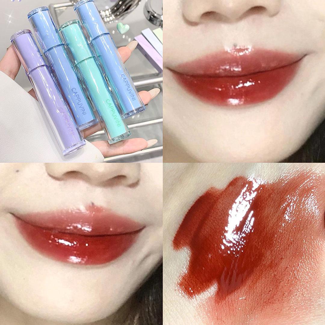 

Cappuvini Honey Tea Mirror Gloss Lip Glaze - Long-lasting Jelly Shine Lipstick