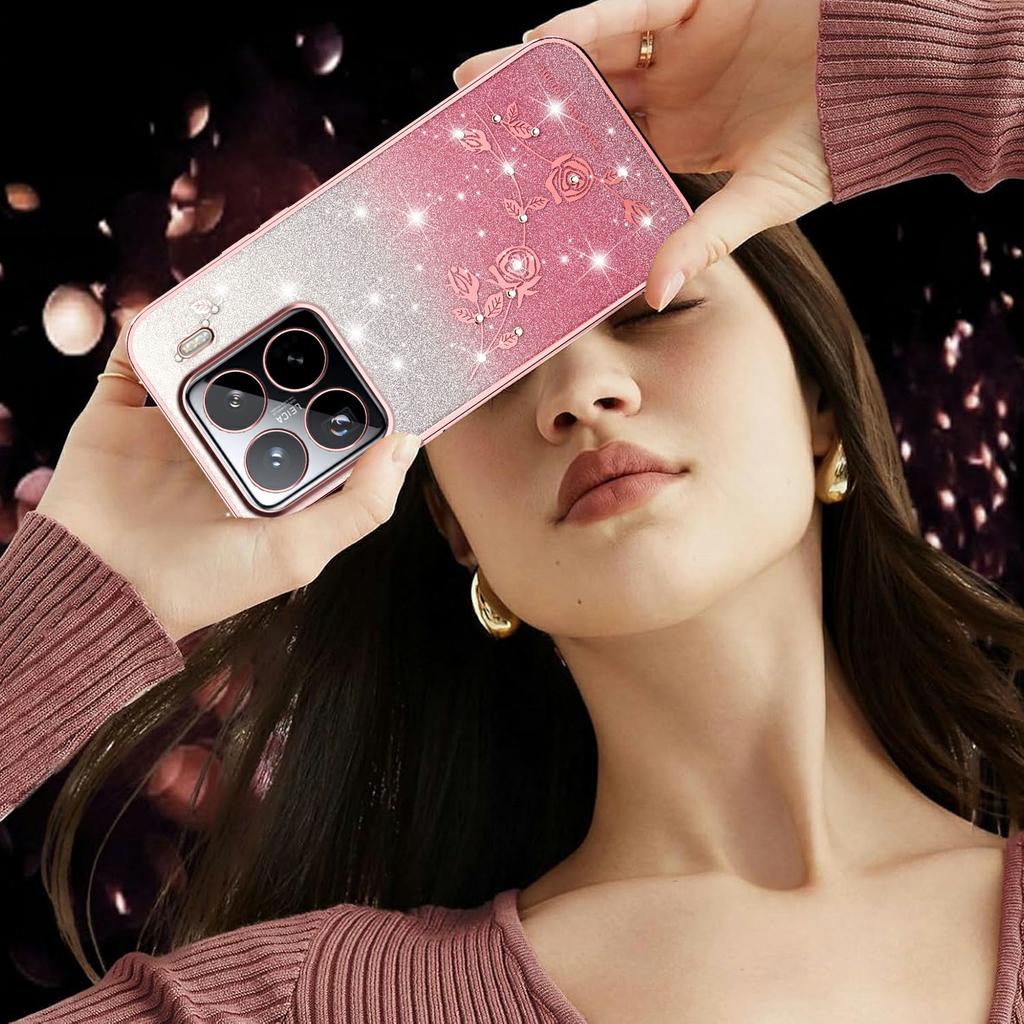 KADEM For Xiaomi 15S Pro Case Flower TPU Flexible Gradient Phone Cover