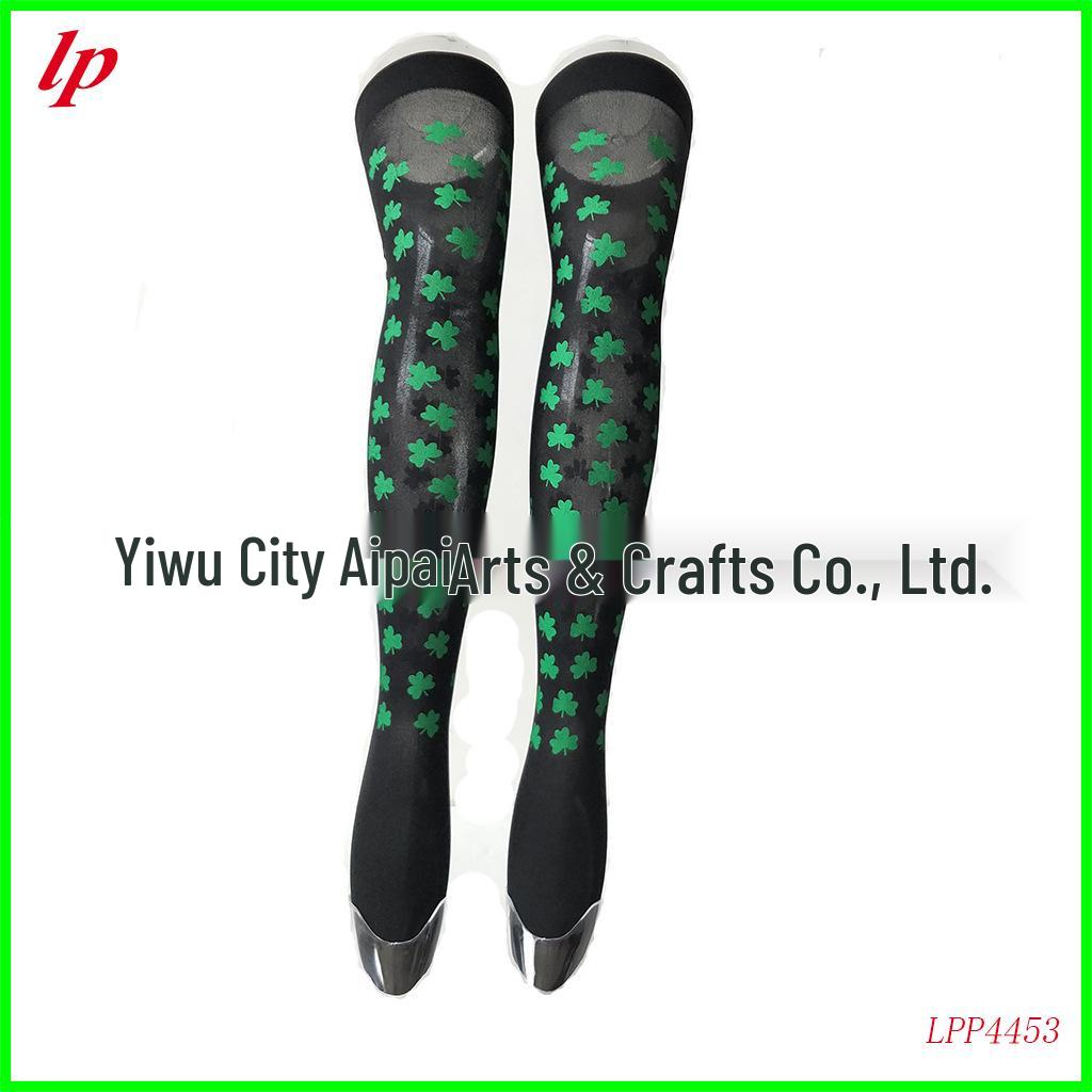 Green Shamrock Irish Style St. Patrick s Day Stockings One Size