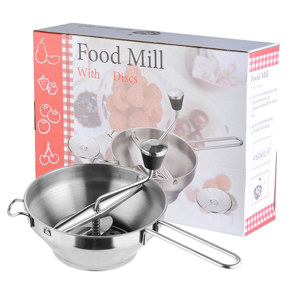 Baby Food Manual Puree Maker With Discs Effortless Manual Operation For Fresh-Purees For Fruit Vegetable C