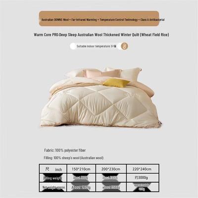 Mercury Home Textiles 100% Australian Wool Winter Warm Duvet