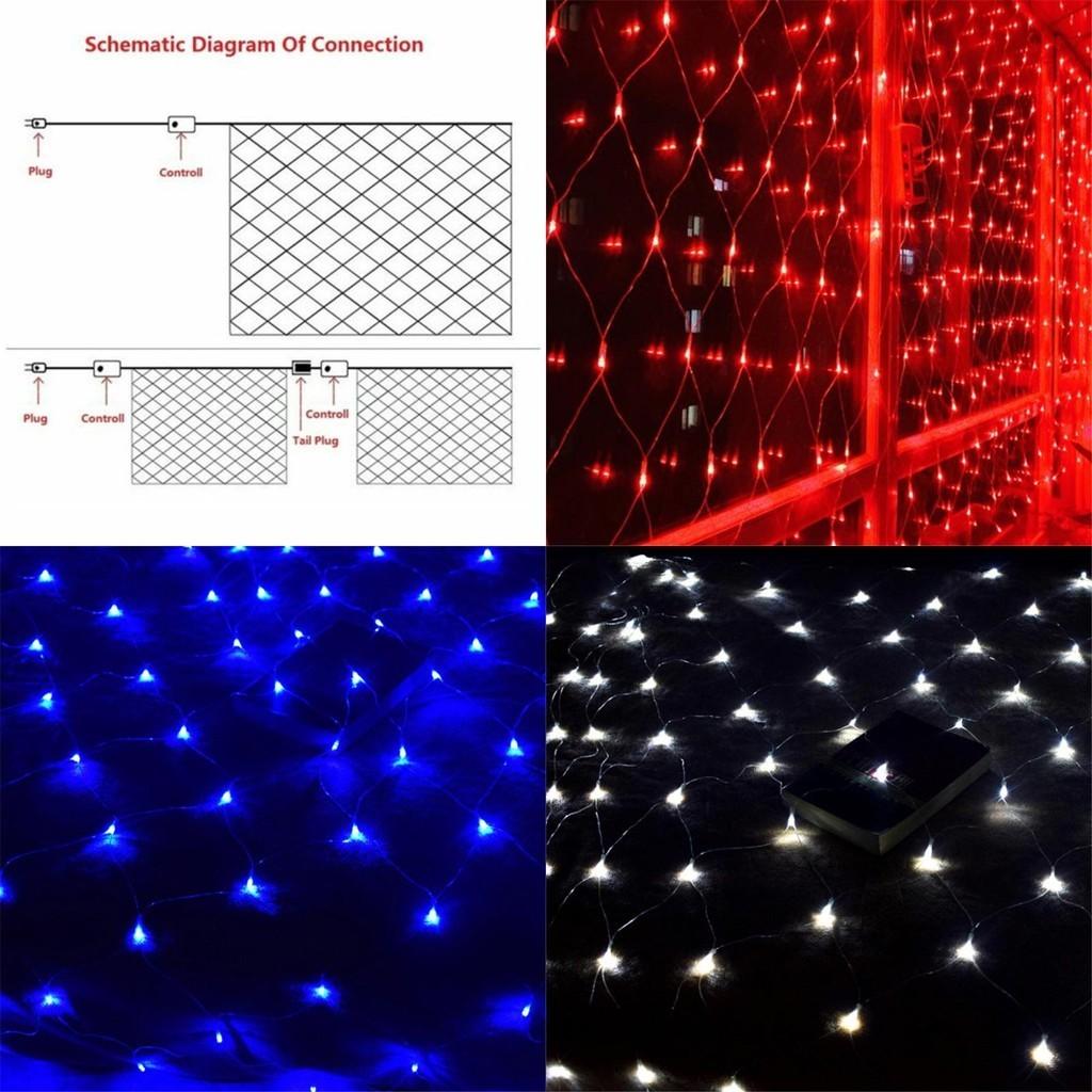 Vibrant Net Mesh Fairy String Lights 3m X 2m Featuring 200leds For Festive Celebrations