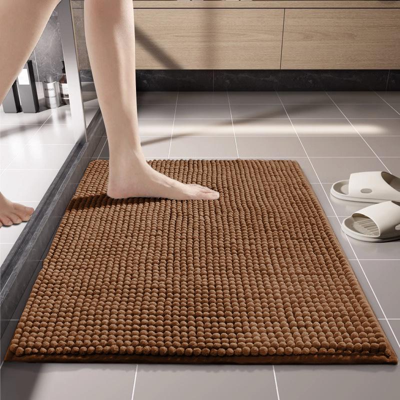 Special Short Hair Floor Mat Toilet Bathroom Floor Mat Dirt Resistant Door Mat Fixed Soft Absorbent Non-Slip Carpet