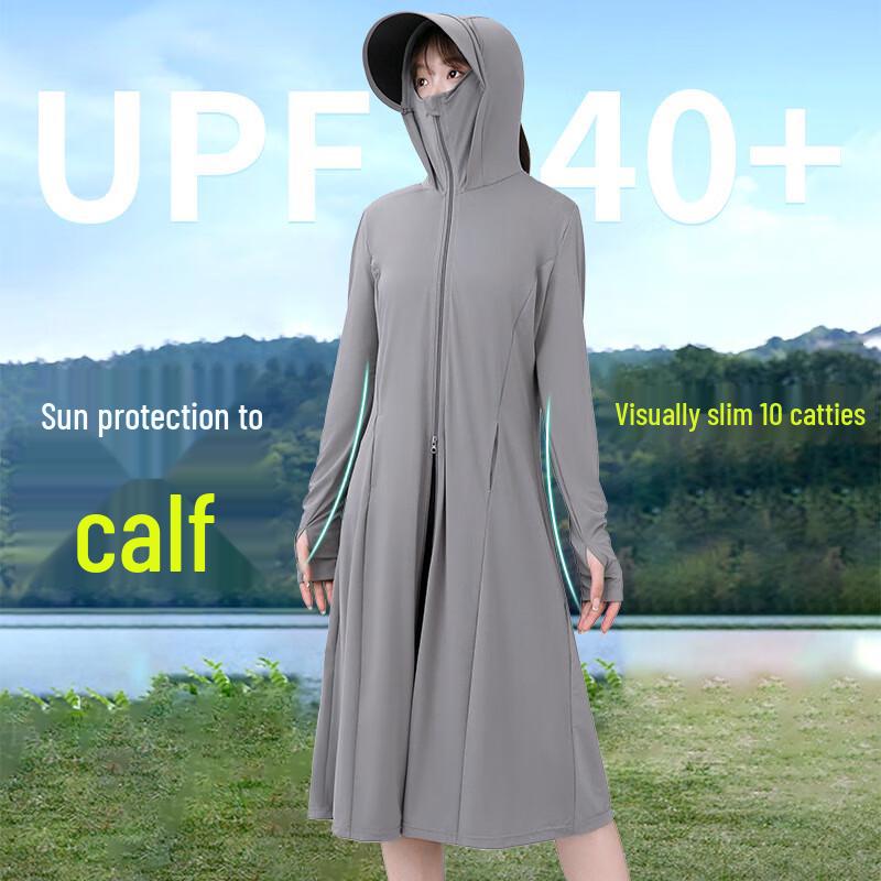 XIN SHENG XIANG Damen Eis-Seide UV-Schutz Gesichtsmasken-Hoodie