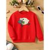 Kids Sweatshirt, Fashion Pattern Print Creative Sweatshirt, Soft Comfortable Round Neck Long Sleeve Top, Autumn Winter Wear