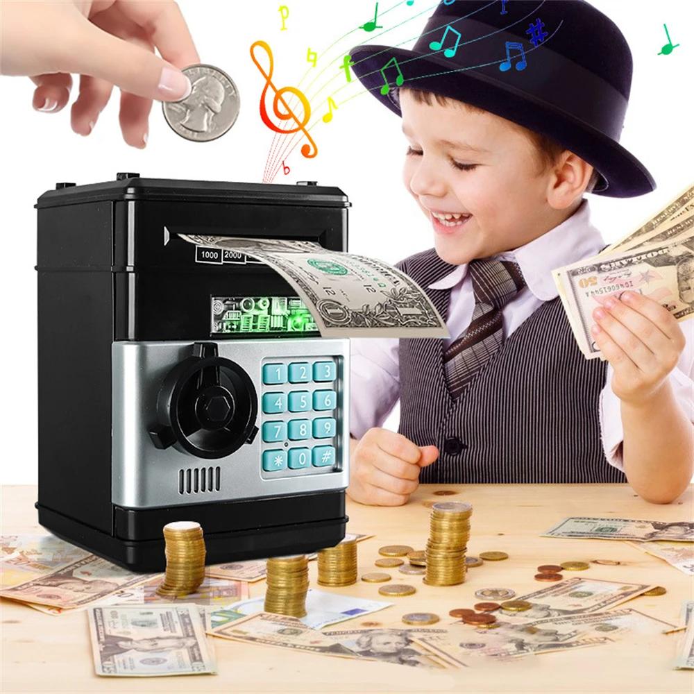 Creative Electronic Piggy Bank Password Safe Box Money Boxes Password Counter Code Key Lock Coin Bank ATM Machine Child Gift