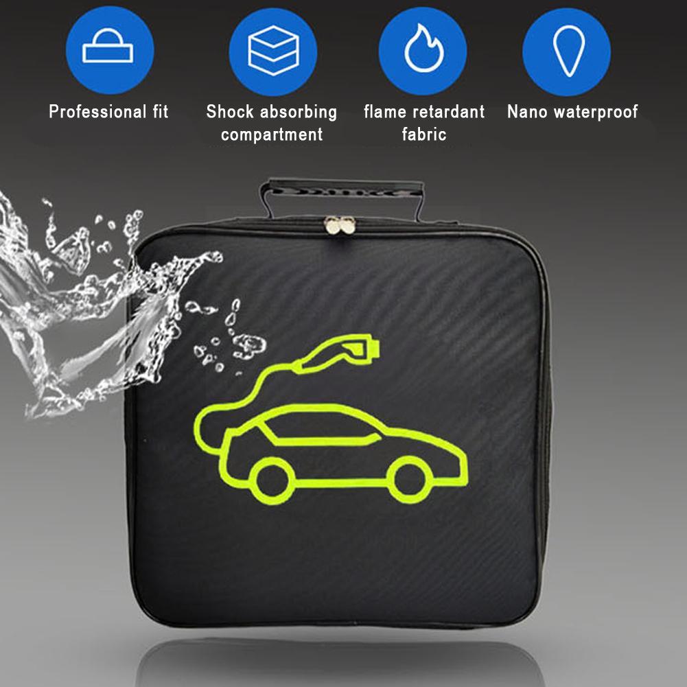 Car Charging Cables Storage Bag Jumper Carry Bag For Electric Vehicle Charger Plugs Sockets Charging Equipment Container