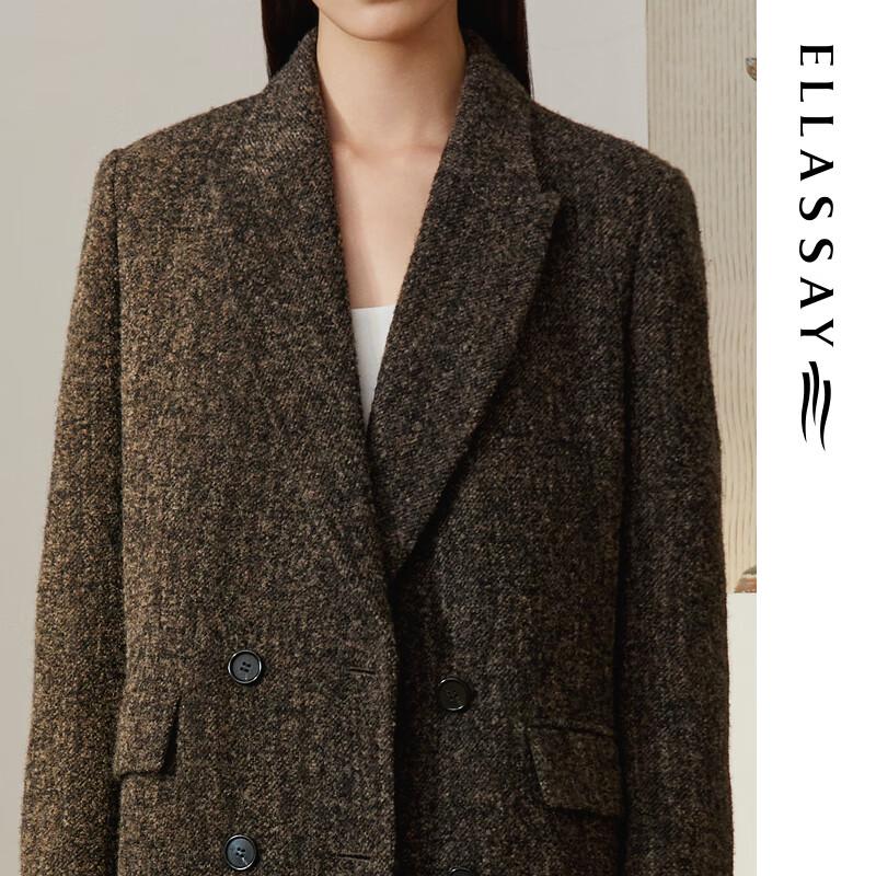 ELLASSAY Women's Wool Blend Blazer Coat