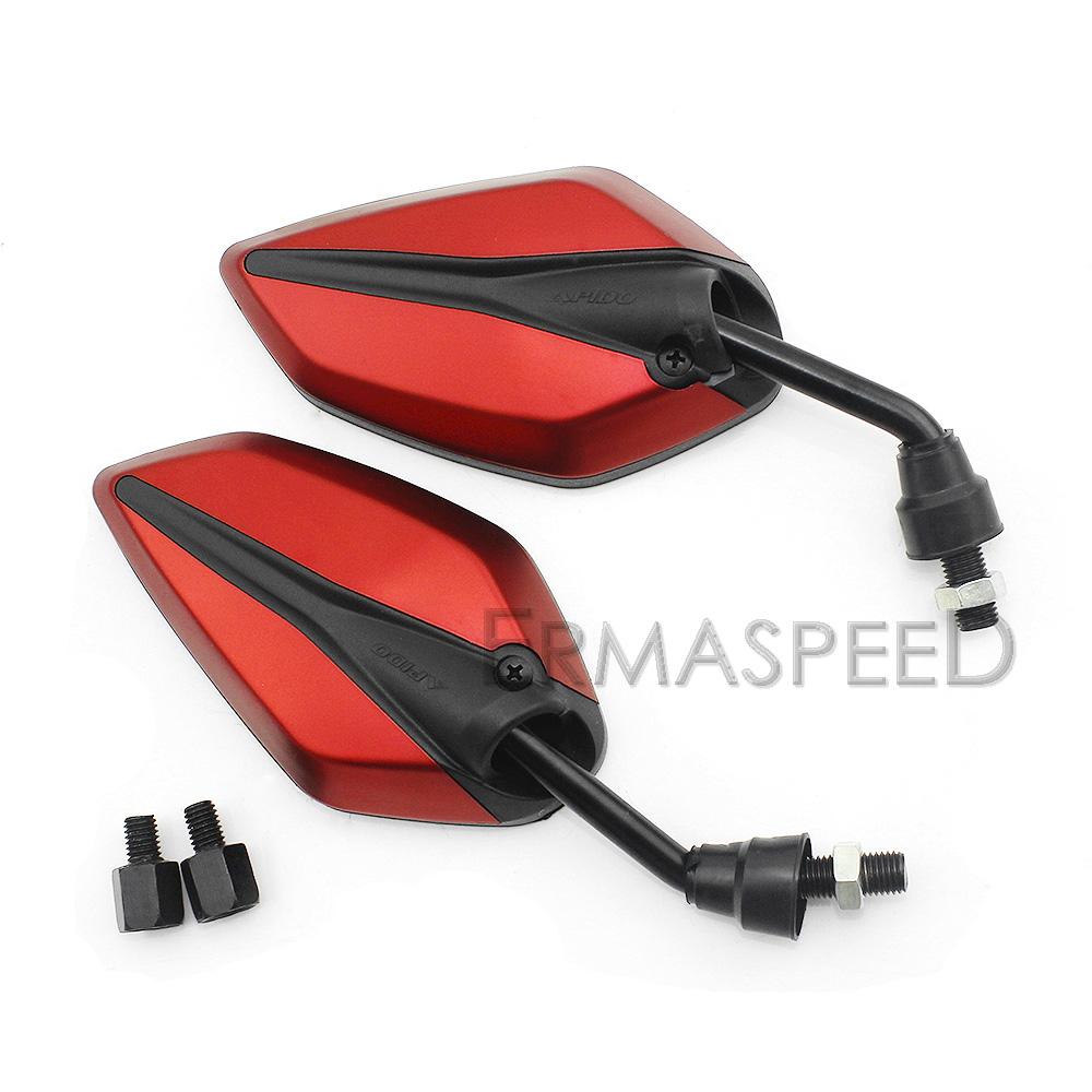 1pár módní univerzální motocyklový skútr Zpětná zrcátka Tvar listu Přední strana Zadní zrcátko pro motorku E-bike