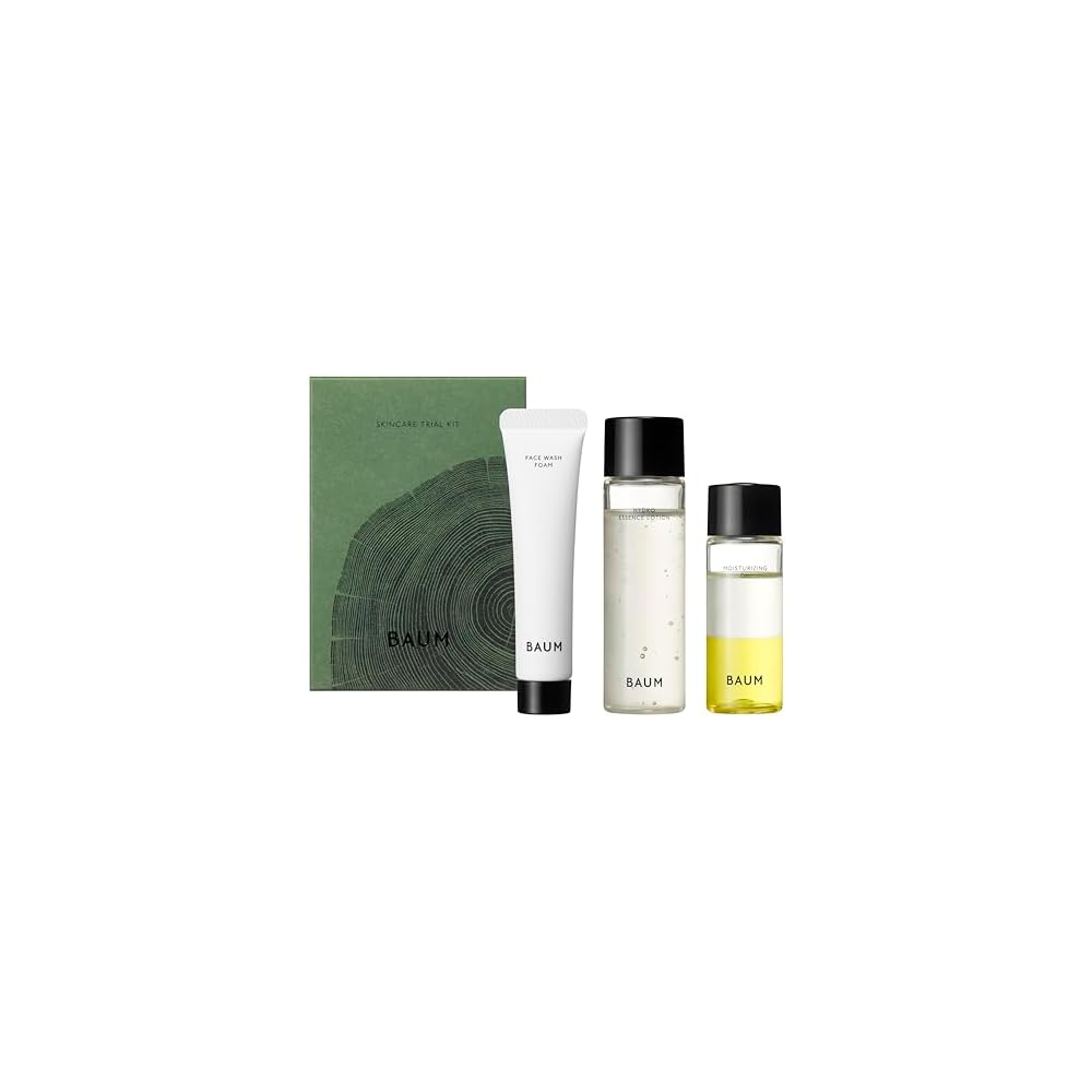 BAUM Skincare Trial Kit Set 30mL + 16mL + 15mL | Set | Skincare Trial Size Moisturizing Forest Bath Unisex Gift Present Birthday | Organic Tree