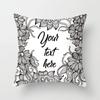 Simple Black and White Pattern Pillowcase Office Living Room Car Ornaments Home Pillowcase