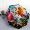 Dragon with Colorful Wings  Pattern, Automatic Folding Umbrella, Portable and Foldable Design, 8 Ribs, a Christmas or Birthday Gift.