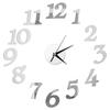 27inch Nordic Wall Clock Dining Restaurant Cafe Decorative Clocks Acrylic Mirror Wall Sticker Silent Quartz Watch Home Decor
