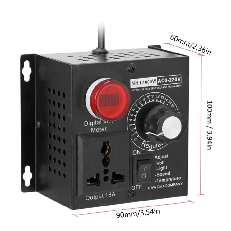 Industriequalität 4000W 220V SCR Spannungsregler Drehzahlregler