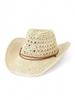 Bohemian Hollow Out Straw Cowboy Hat For Summer Beach Vacation UV Protection