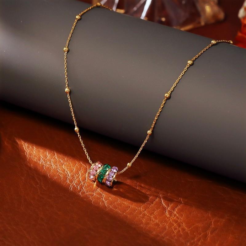 Cats Eye Stone Cube Pendant Necklace Earring Set Dopamine Chic Minimalist Geometric Jewelry Women