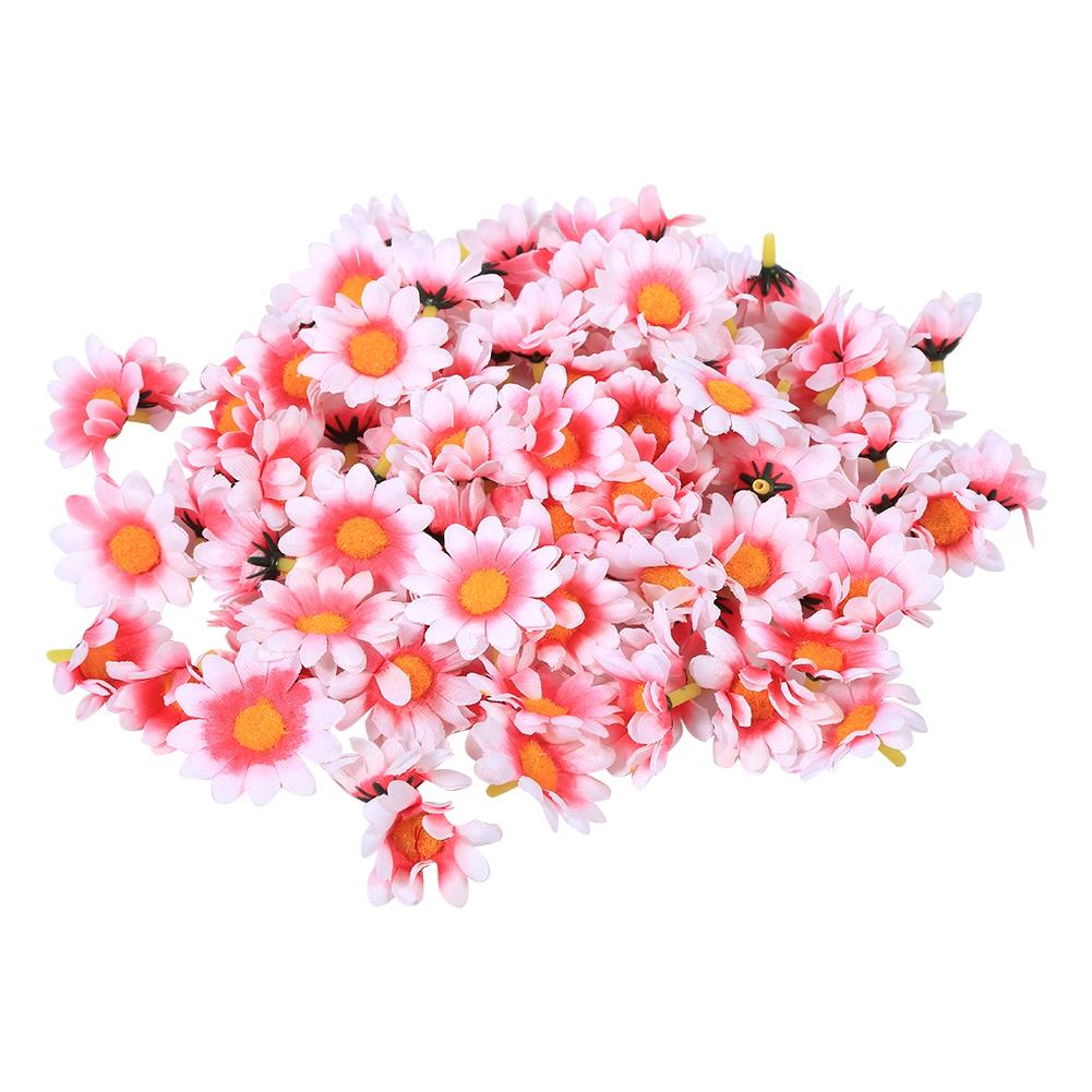Gänseblümchen-Blütenköpfe 11 Farben Künstliche Gerbera-Gänseblümchen Stoffblumen Hochzeitsfeier Dekoration Bastelblumenköpfe