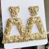 2022 Fashion Jewelry Personalized Exaggerated Hoop Earring Oversized Custom Statement Design Oval Memory Geometric Drop Earring
