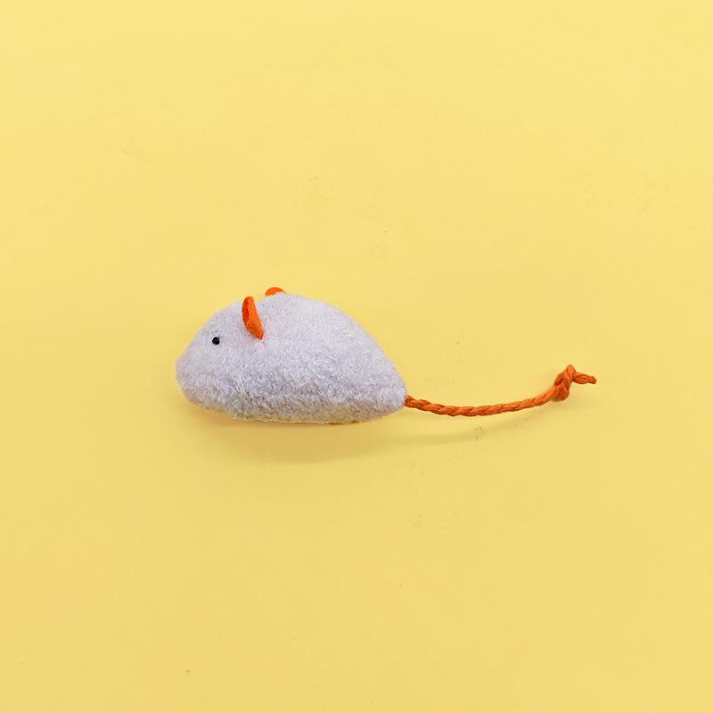Set Rattle Cat Mouse Toy Imitation Fur Cat Mouse Toy Interactive Cat Game Toy Indoor Cat Toy