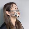 Luxuriöse Punk-Maske, flüssig, unregelmäßig, silberfarben, hohle Legierung, Gesichtskette, Accessoires für Damen und Herren, Partyschmuck