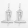2pcs Stainless Steel Tire Tread Depth Gauge Vehicle Tread Wear Indicator  For Car Inspection