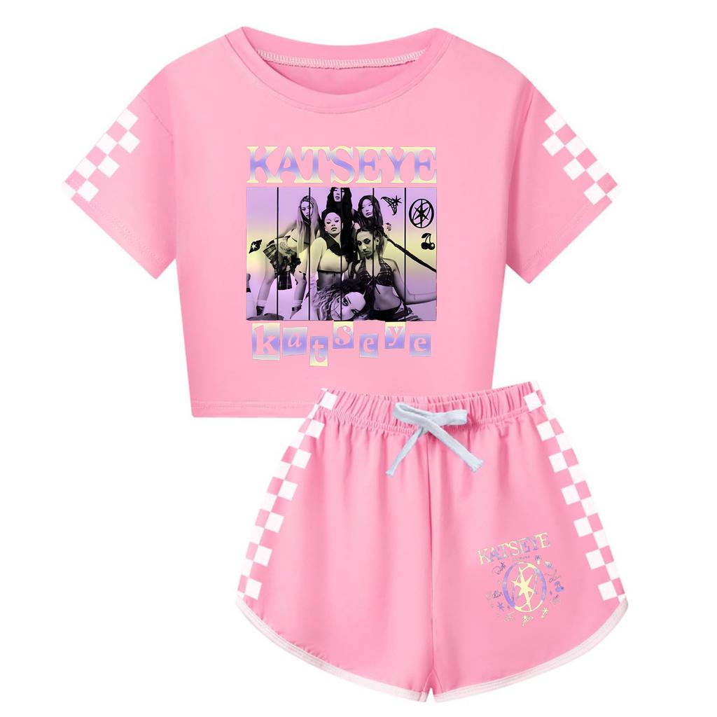 Kids Short Sleeve Printed Outfit Set for Casual Daily Wear