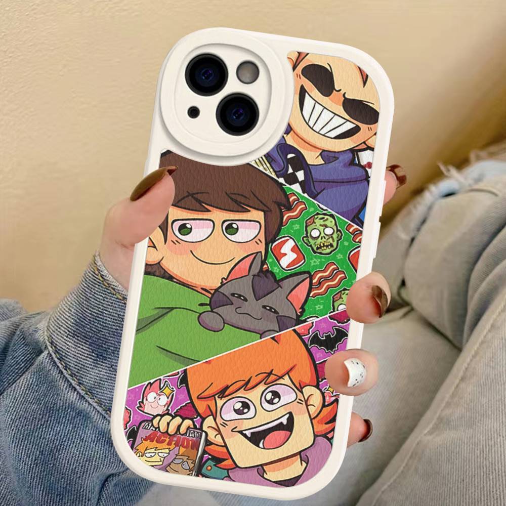 Cartoon Cute E-Eddsworlds Phone Case For IPhone 16 15 14 11 12 13 Pro Max Plus Back Leather Shell