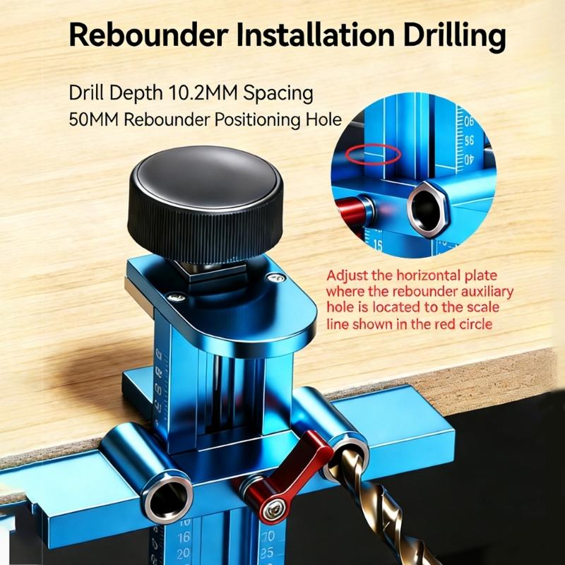 Cabinet Door Mounting Jig with Support Arm Clamp Metal Hand Tool Installing Cabinet Door Mounting Clamp Positioning Tool