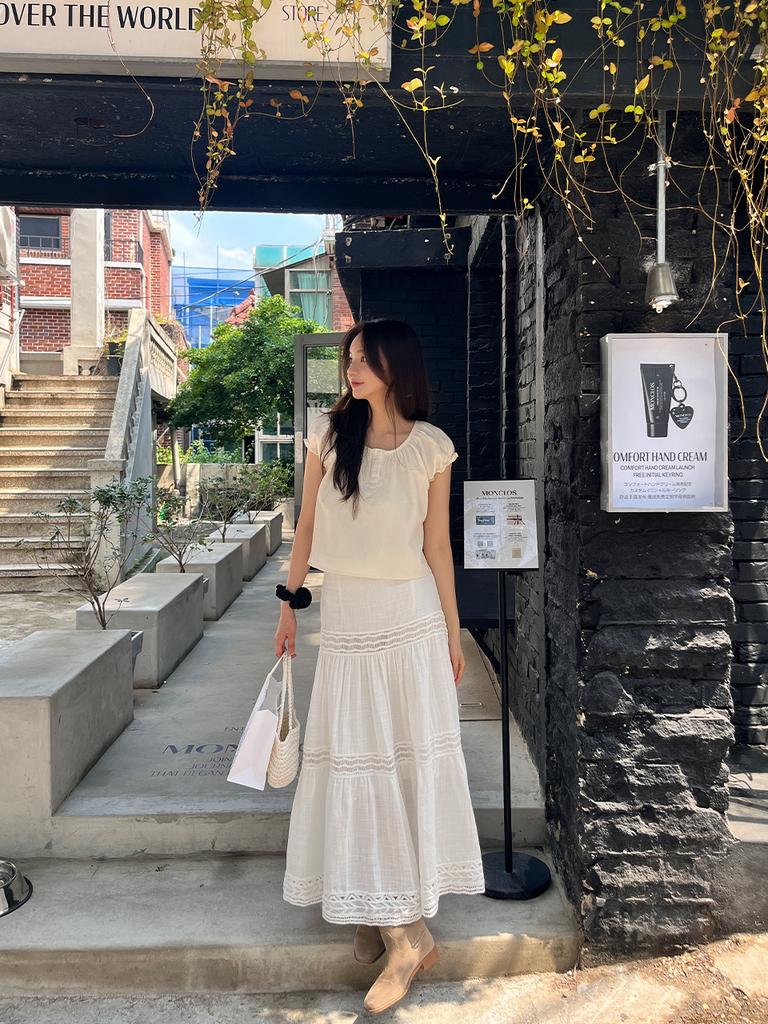 Liel Neda Lace Skirt (Ivory)