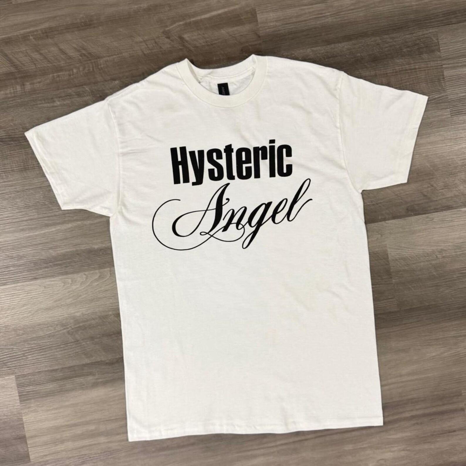 Hysteric Angel T Shirt, Gothic Angel Tee, Dark Aesthetic Shirt, Minimalist Streetwear Top, Unisex Graphic Tee, Hysteric graphic tee L