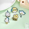 Cape-Wearing Seahorse & Glasses Fish Starfish Brooch - Cute Cartoon Marine Animals Ornament