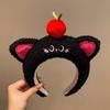 Cute Cartoon Plush Headband & Hair Clip for Face Washing and Masks - Fun Hair Accessory for Kids & Women
