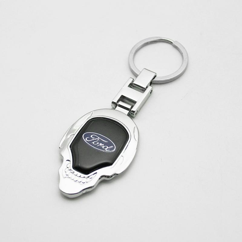 FENK5 For Ford Focus 2 3 1 MK2 MK3 MK1 Fiesta Ranger Mondeo Fusion Kuga Metal/Leather Car Logo Keychain Keyring Key Holder Accessories