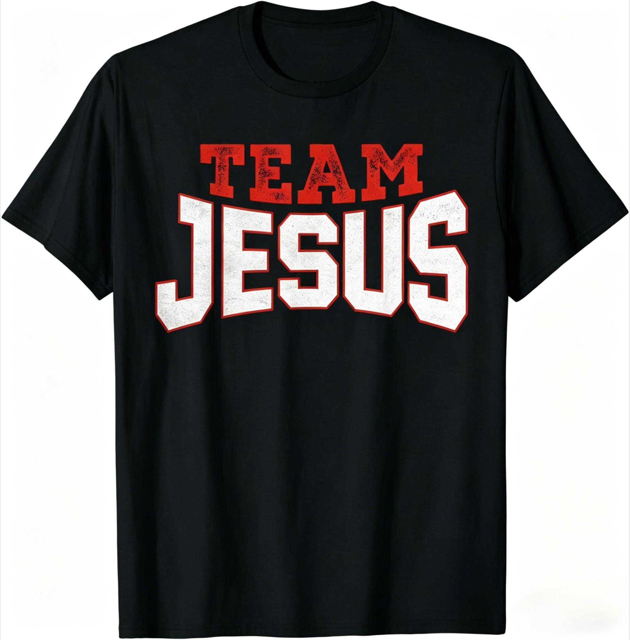 

Funny Team Jesus Christian Faith Pray God Religious TShirt Funny Jesus T Shirt Unisexs Clothing Women Graphic 2026 Summer T Shirt S