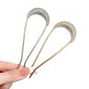 U-Shaped Crystal Hairpins Hair Clips for Women Elegant Rhinestone Metal Forks Vintage Styling Hair Pin Hair Styling Tools Gift