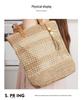 2025 Trendy Straw Woven Women's Beach Bag - Handmade, Large Capacity with Tassel Pendant Shoulder Strap