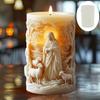 Snow Princess Cylinder Relief Candle Silicone Mold Creative Snow Princess Girl Cylinder Resin Gypsum Clay Concrete Molds