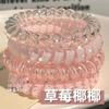 Set of 4 High Elasticity Durable Spiral Hair Ties Telephone Cord Style Hair Bands Stretchy Hair Elastics for Everyday Use