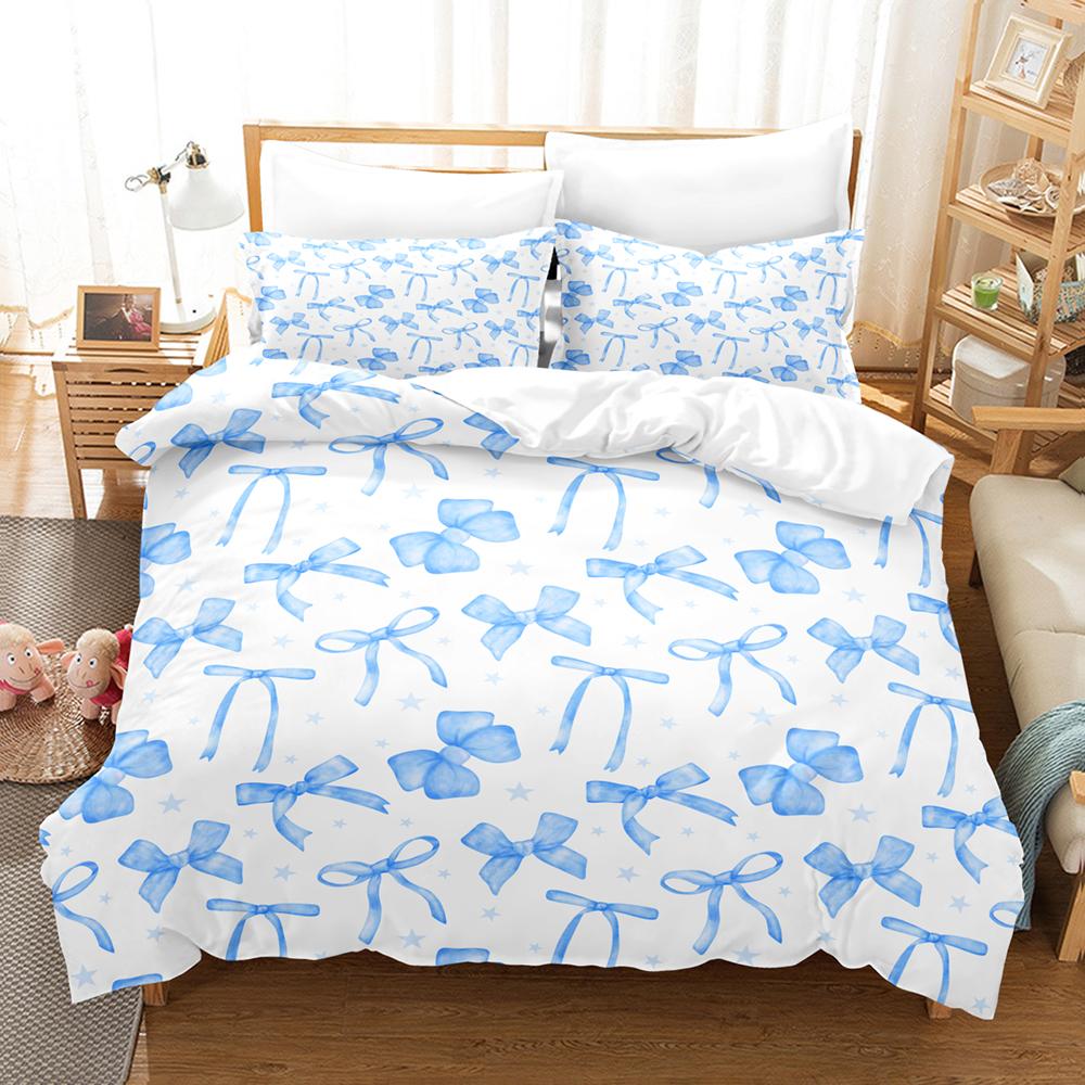 Popular Style Bowknot Bedding Sets Skin Friendly Soft Bedsheets And Duvet Covers Comfortable And Lovely Suitable For All Ages